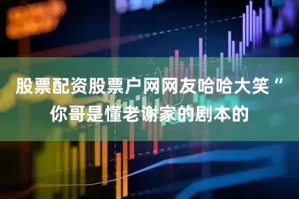 股票配资股票户网网友哈哈大笑“你哥是懂老谢家的剧本的